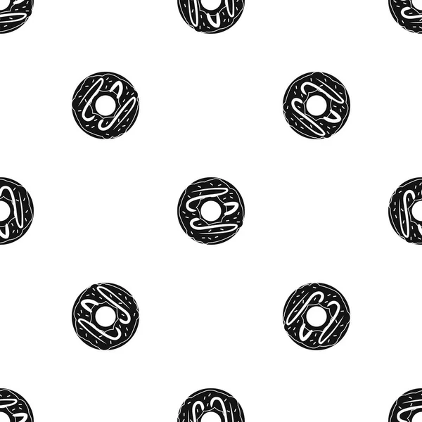 Çikolatalı çörek desen sorunsuz siyah