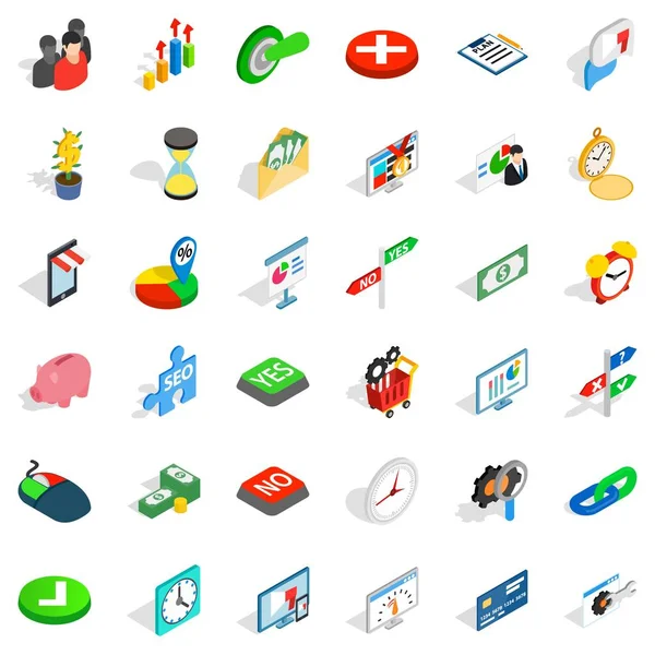 İşçi Icons set, izometrik stili