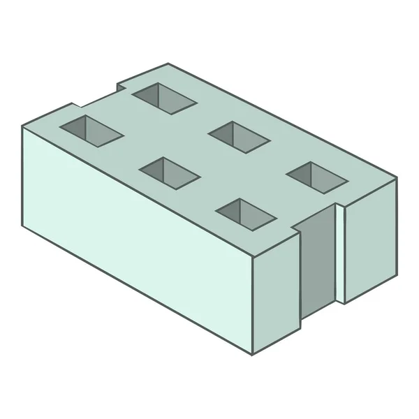 Icona di mattoni grigi, stile cartone animato — Vettoriale Stock