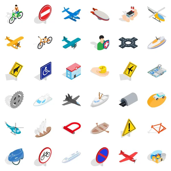 Fabrika Icons set, izometrik stili