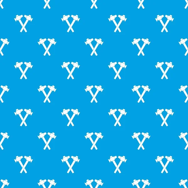 Çapraz demirci çekiç desen kesintisiz mavi
