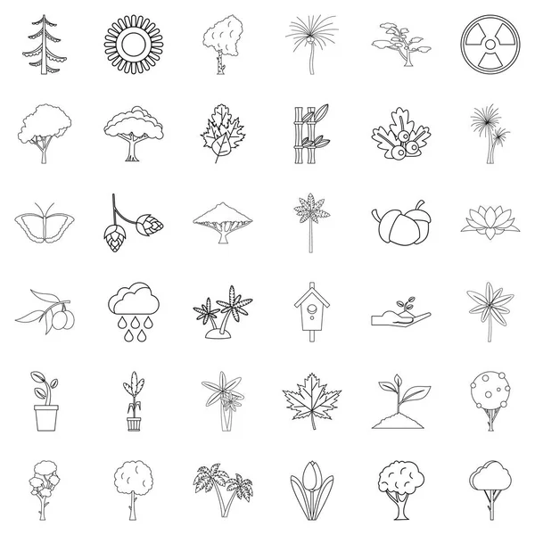 Conjunto de ícones de sementes, estilo esboço —  Vetores de Stock