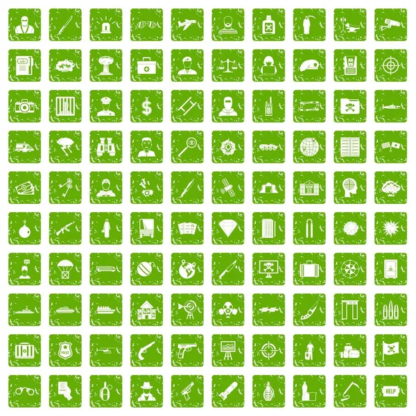 100 terörle mücadele simgeler kümesi grunge yeşil