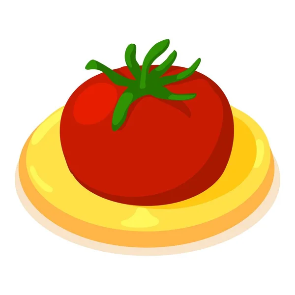 Tomaten-Symbol, isometrischer 3D-Stil — Stockvektor
