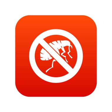 Gravür böcek simgesini dijital kırmızı