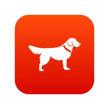 Köpek simgesi dijital kırmızı