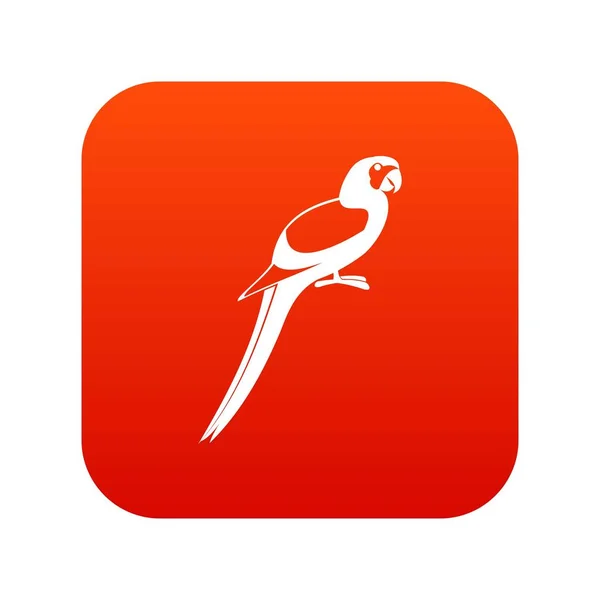 Papageiensymbol digital rot — Stockvektor