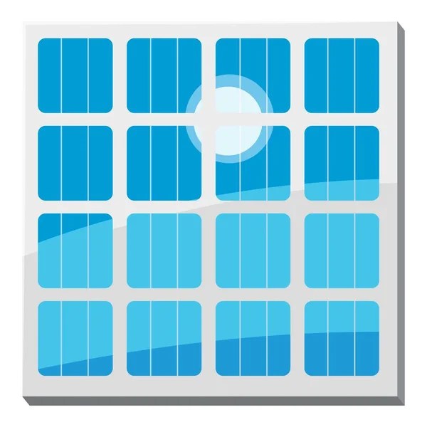 Solar battery icon, cartoon style — Stock Vector