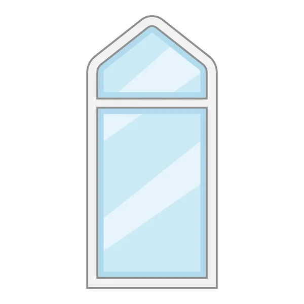 Dikdörtgen pencere çerçevesi simgesi, karikatür tarzı — Stok Vektör