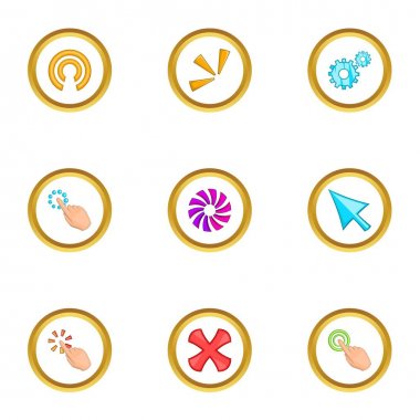 İmleç Icons set yükleniyor, karikatür tarzı