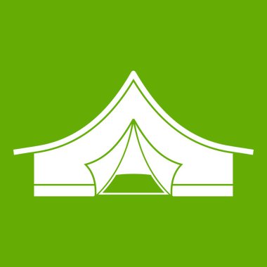 Turist çadır simgesi yeşil