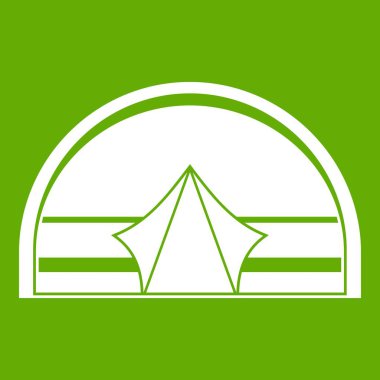 Yarım silindirik çadır simgesi yeşil