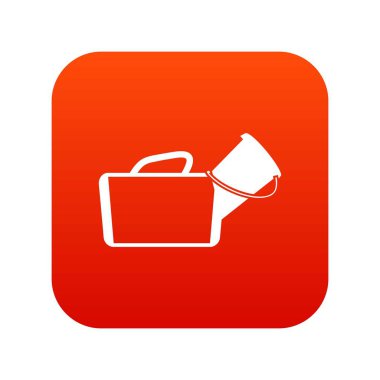 İlk yardım çantası simgesini dijital kırmızı