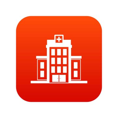 Hastane simgesi dijital kırmızı