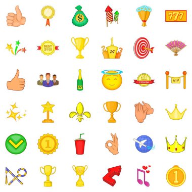 Ödülü Icons set, karikatür tarzı