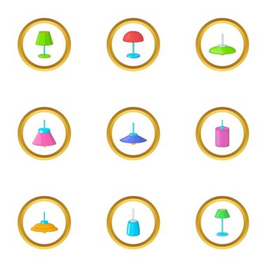 Lambalar Icons set, karikatür tarzı