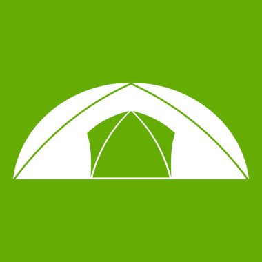Dome Çadır Kamp simgesi yeşil