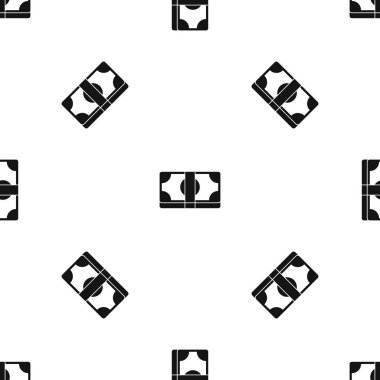 Paketlenmiş dolar para desen sorunsuz siyah