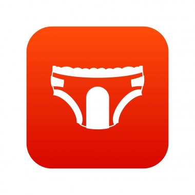 Yetişkin çocuk bezi simgesi dijital kırmızı