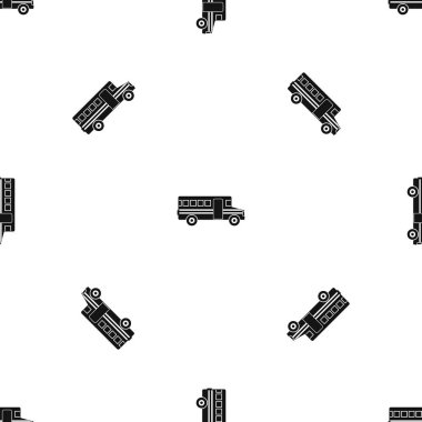 Okul otobüsü desen sorunsuz siyah