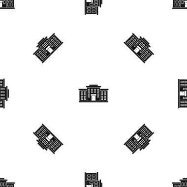 Okul binası model sorunsuz siyah