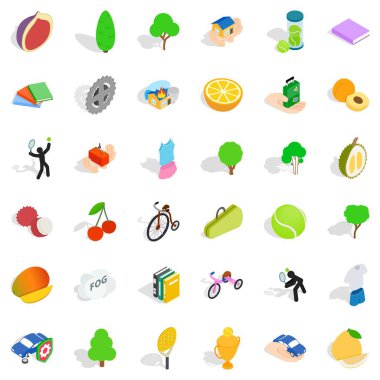 Acil Icons set, izometrik stili