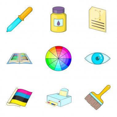 Renk oranı simgeler kümesi, karikatür tarzı