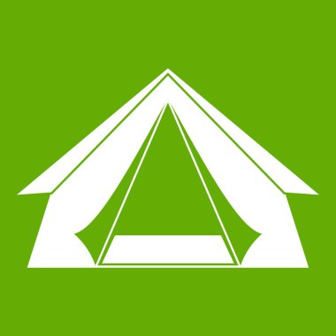 Turist çadır simgesi yeşil