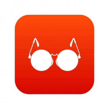 Kör simgesi dijital kırmızı gözlük