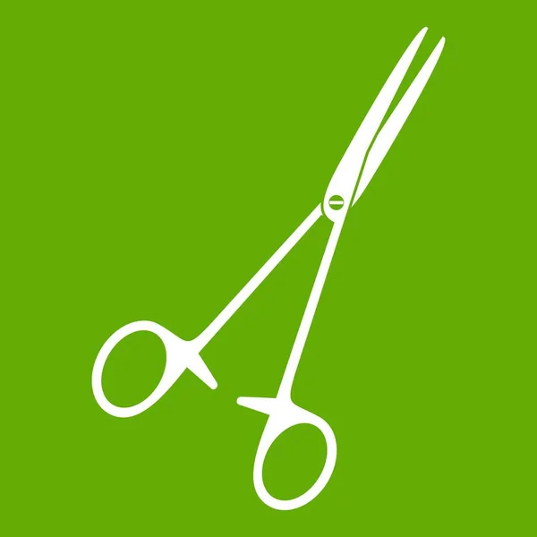 Zielona ikona nożyczki medyczne zacisk — Wektor stockowy