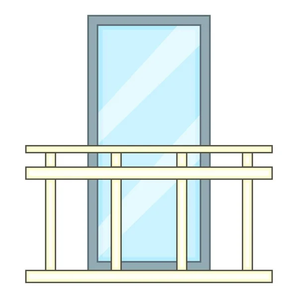 Retro Balkon Ikone, Cartoon-Stil — Stockvektor