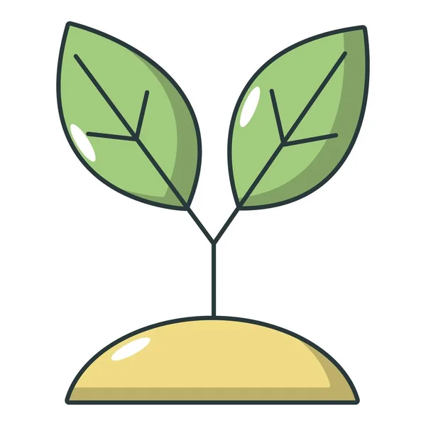 Ícone de broto de planta, estilo cartoon — Vetor de Stock