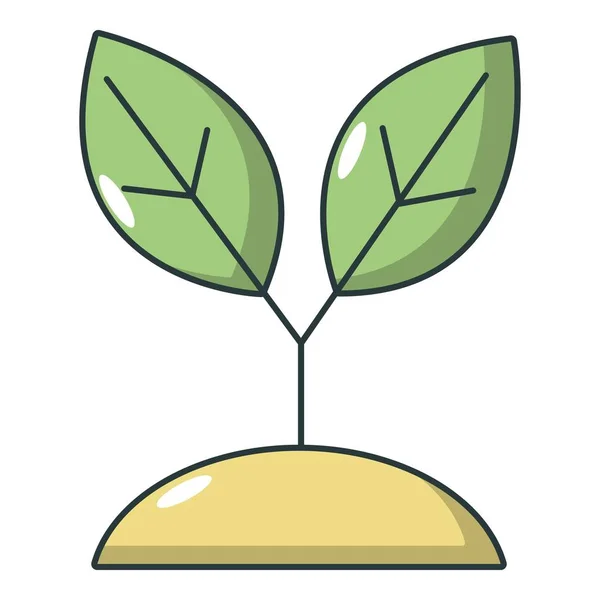 Planta brotar icono, estilo de dibujos animados — Archivo Imágenes Vectoriales