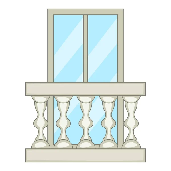 Ícone de varanda ornamental, estilo cartoon — Vetor de Stock