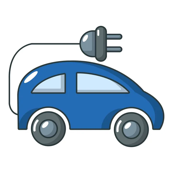 Elektroauto-Ikone im Cartoon-Stil — Stockvektor