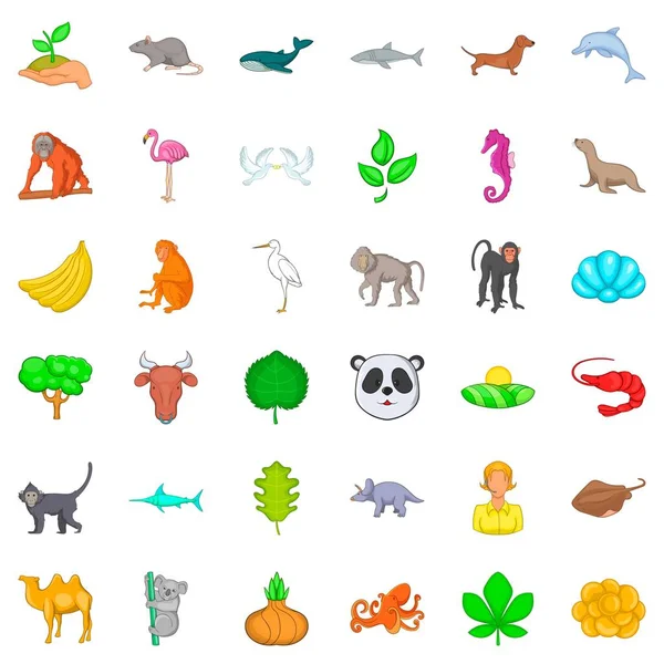 Biyotik Icons set, karikatür tarzı