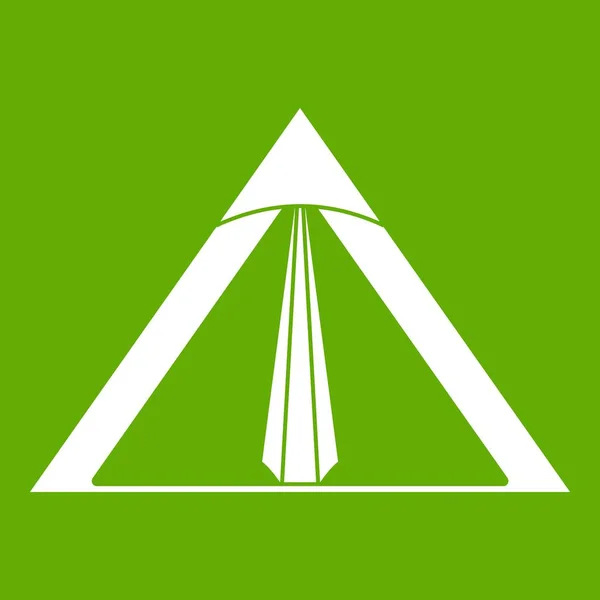 Icône de tente vert — Image vectorielle