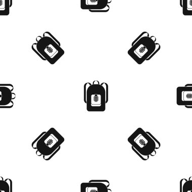 Sırt çantası desen sorunsuz siyah