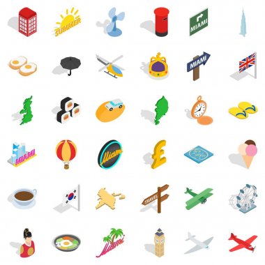 Kılavuzu Icons set, izometrik stili