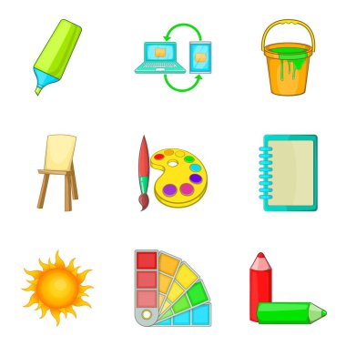 Renk düzeni simgeler kümesi, karikatür tarzı