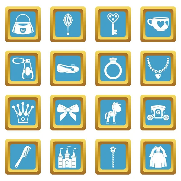 Bebek Prenses öğeleri simgeler gök mavisi