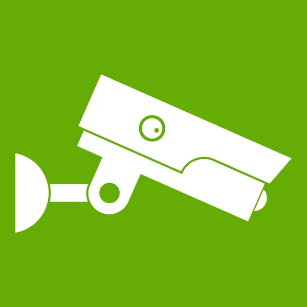Güvenlik kamera simgesi yeşil — Stok Vektör