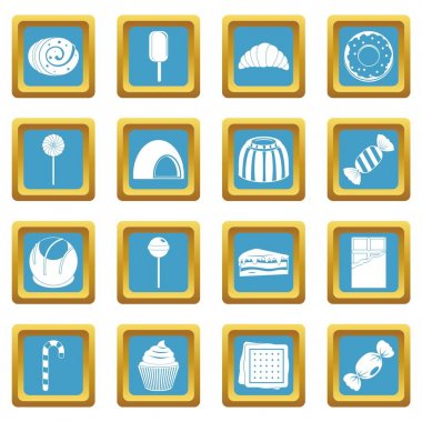 Tatlı ve şekerleme simgeler gök mavisi