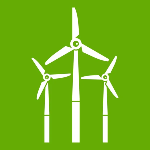 Ícone de moinho verde — Vetor de Stock