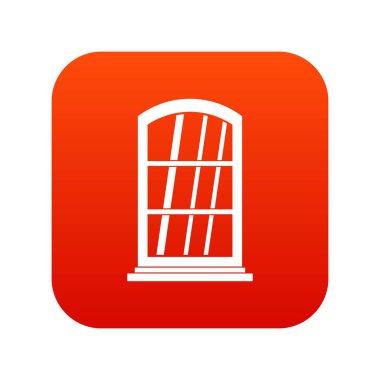 Beyaz dar pencere simge dijital kırmızı