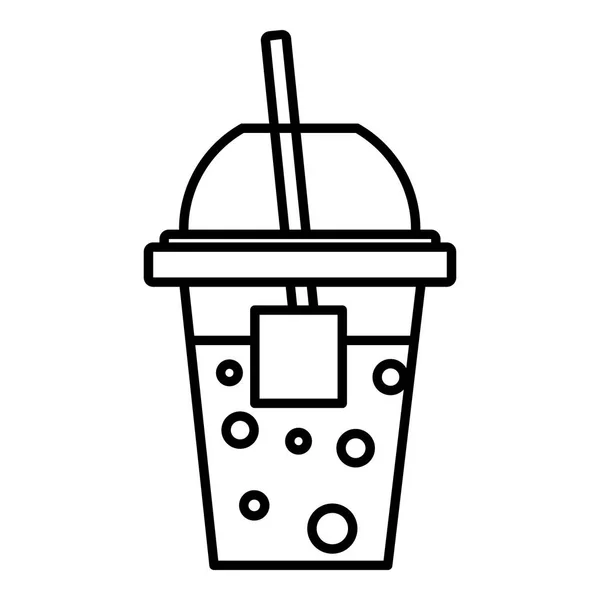 Soda pictogram, lijn Kaderstijl — Stockvector