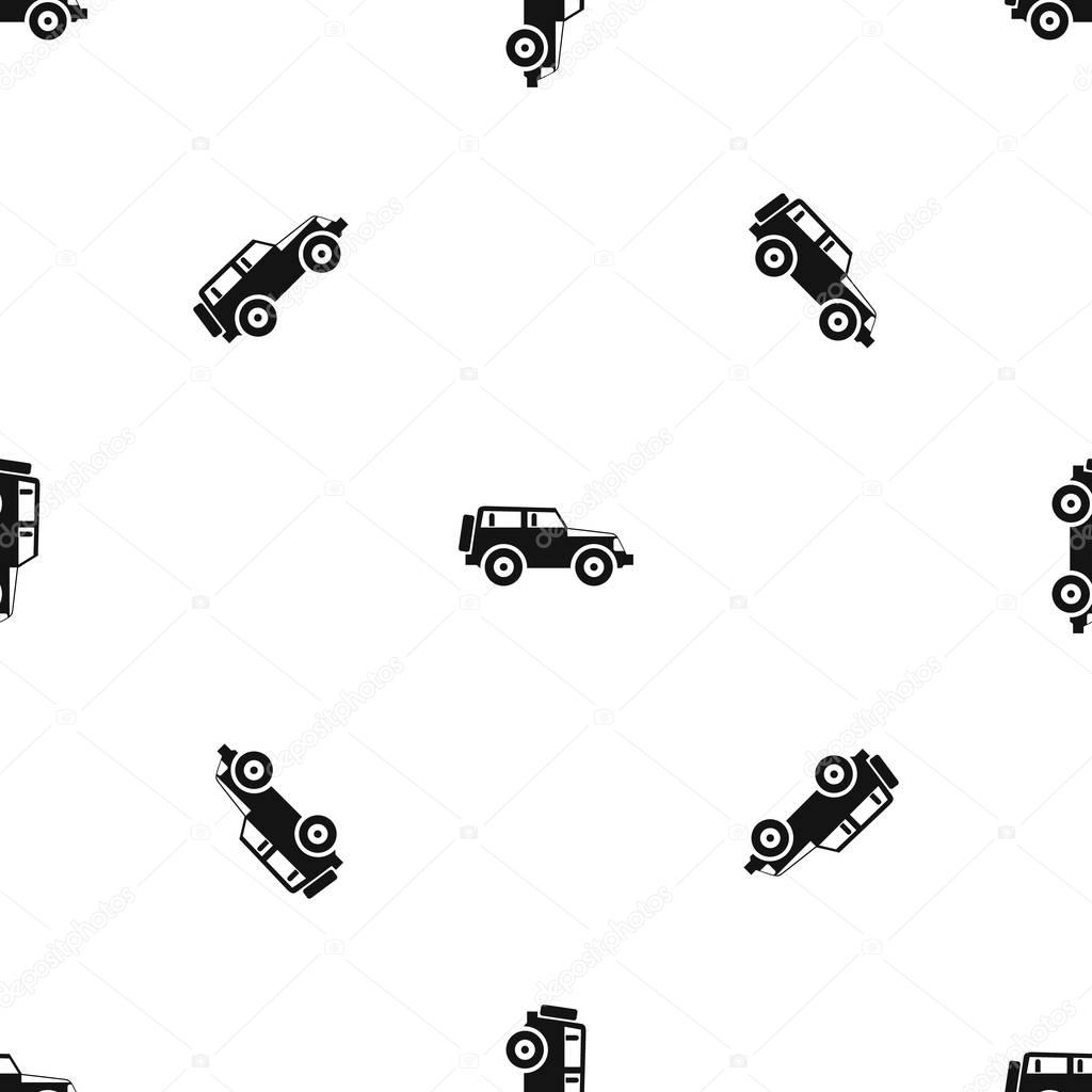 Jeep pattern seamless black