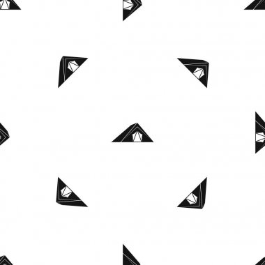 Çadır desen sorunsuz siyah