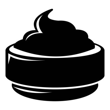 Dondurma simgesi, basit siyah stil