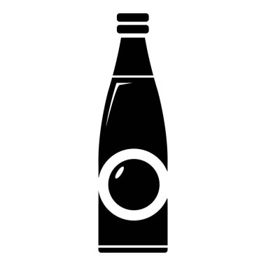 Şişe simgesi, basit siyah stil